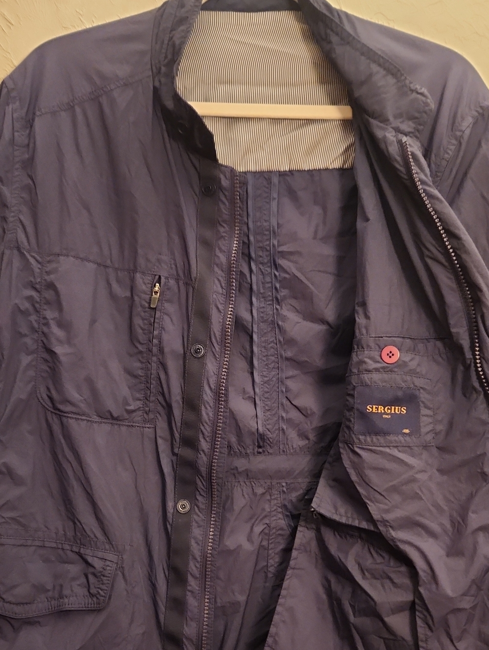 Men's Navy Lightweight Shirt Jacket